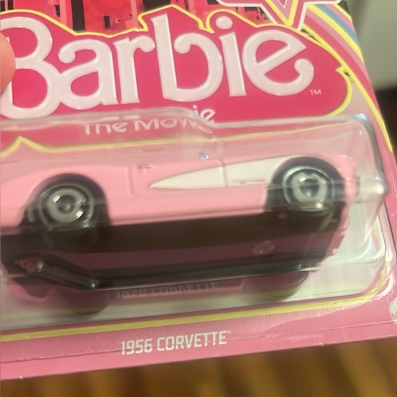 Barbie The Movie 2023 Hot Wheels Collectible Car Pink 1956 Corvette Convertible - Picture 7 of 9
